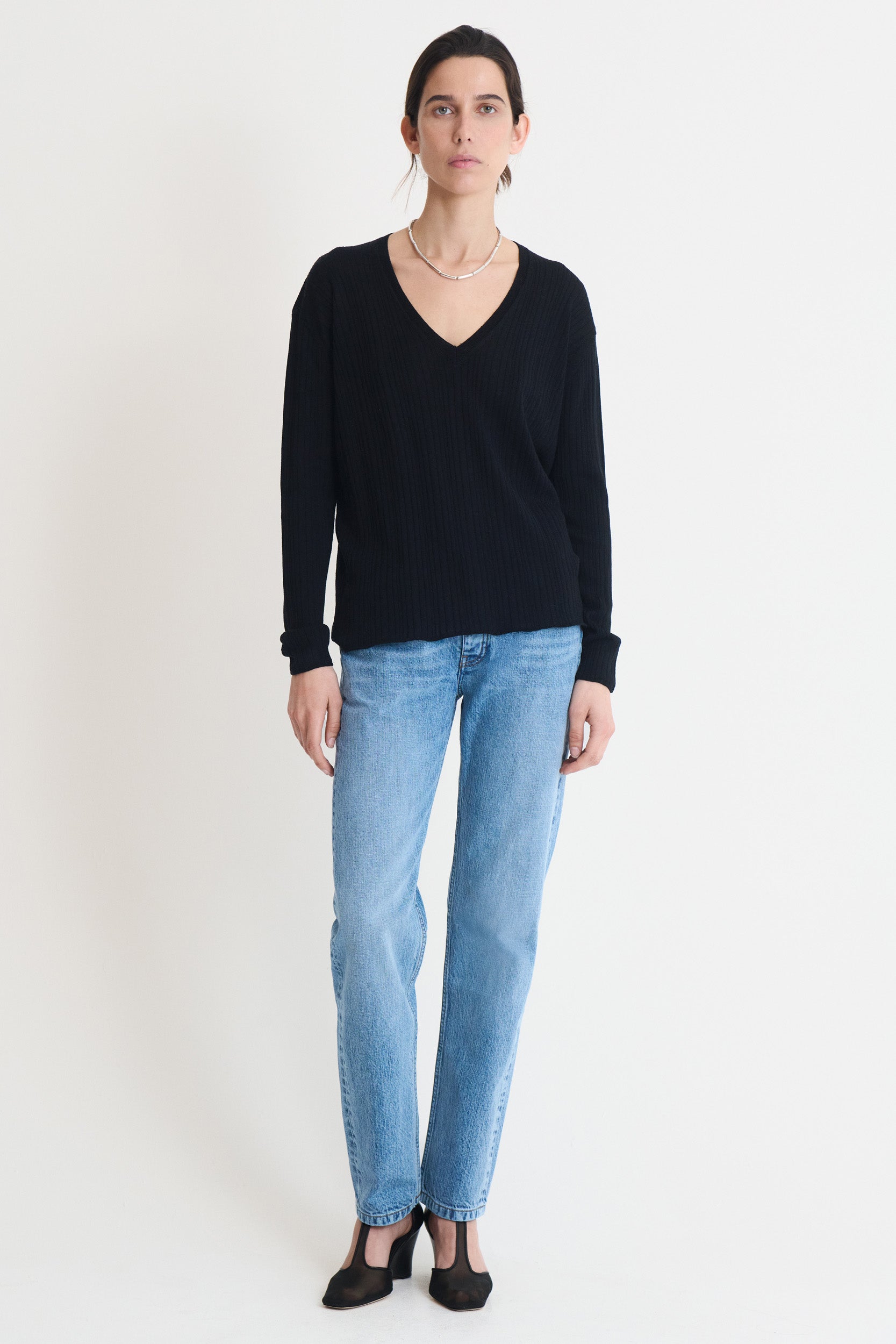 Mirage Black V-Neck Sweater