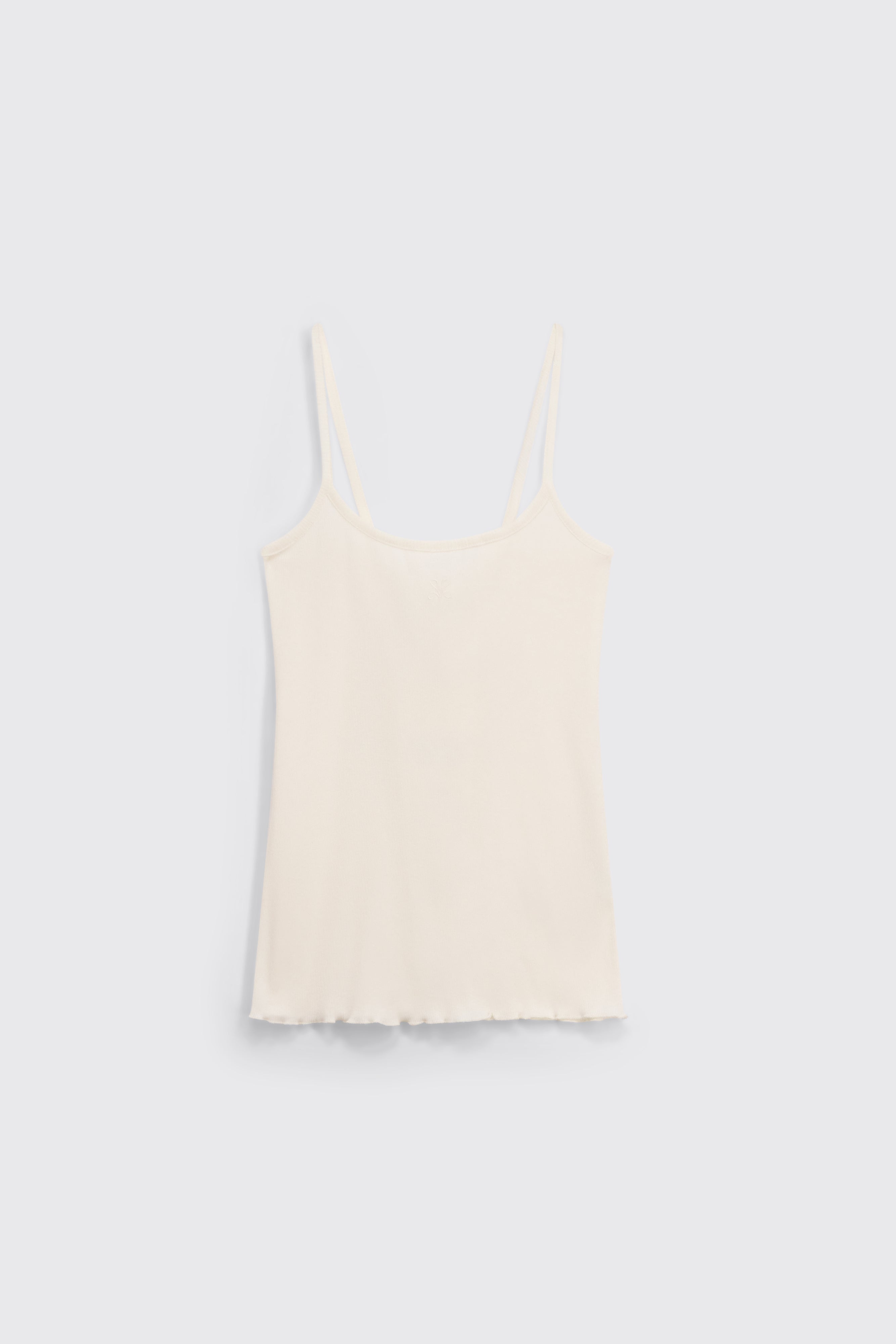 Ecru Spaghetti Tank Top