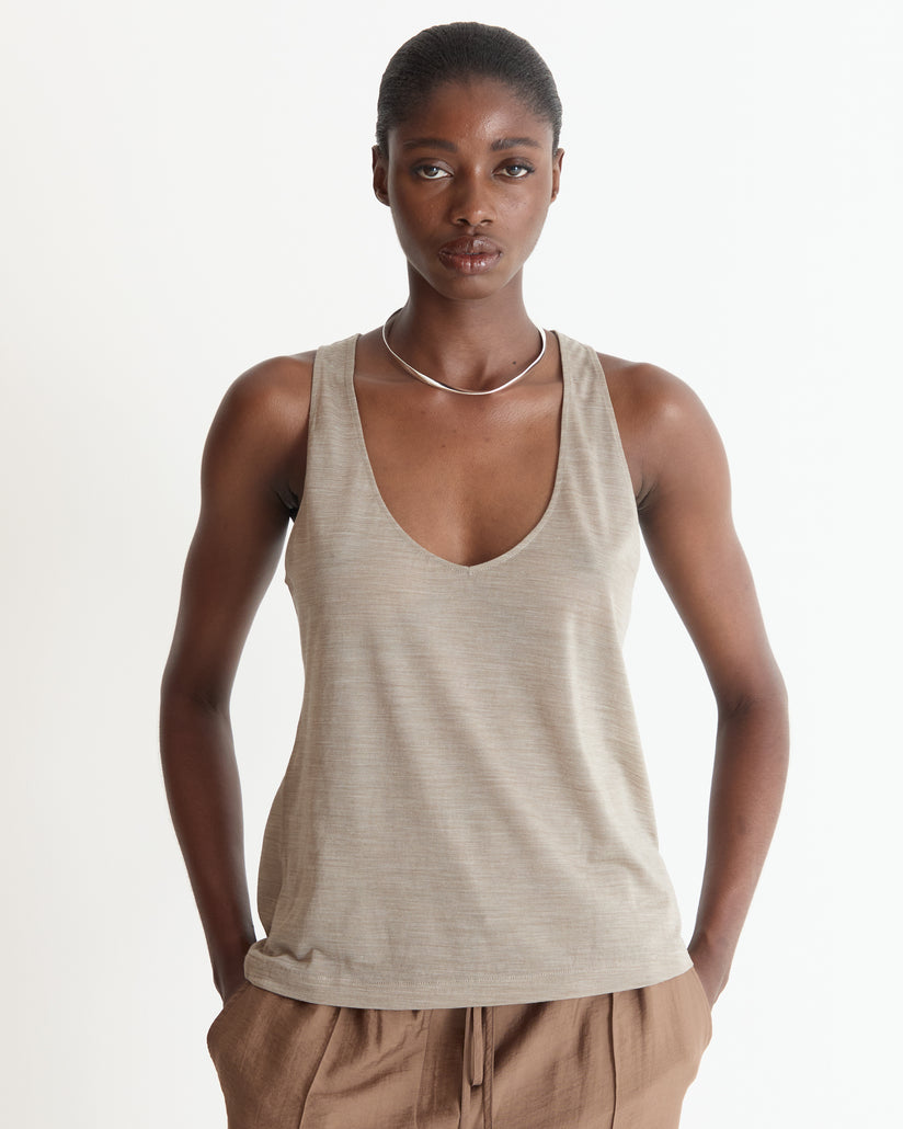 Debora Taupe Tank Top