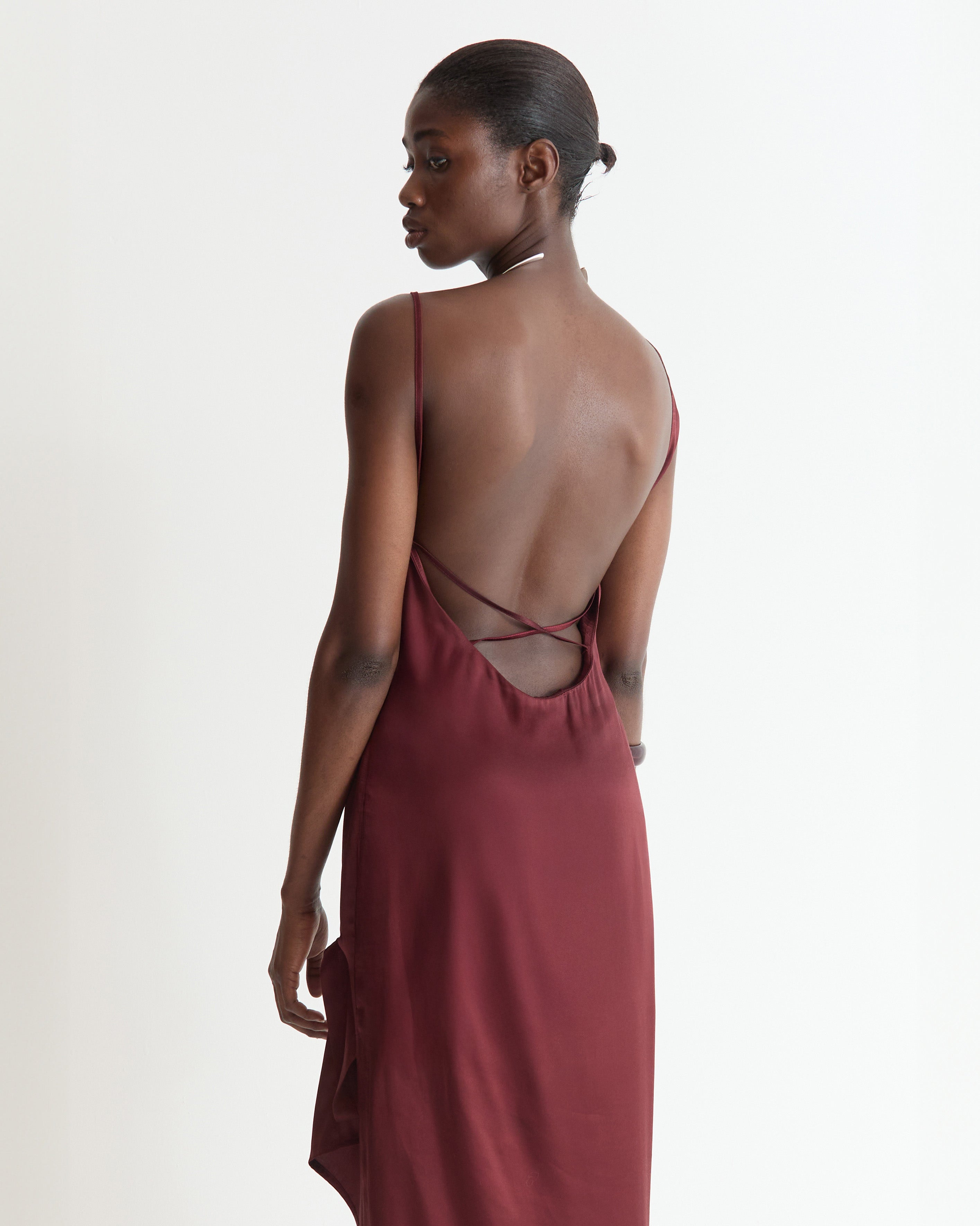 Burgundy Nona Dress