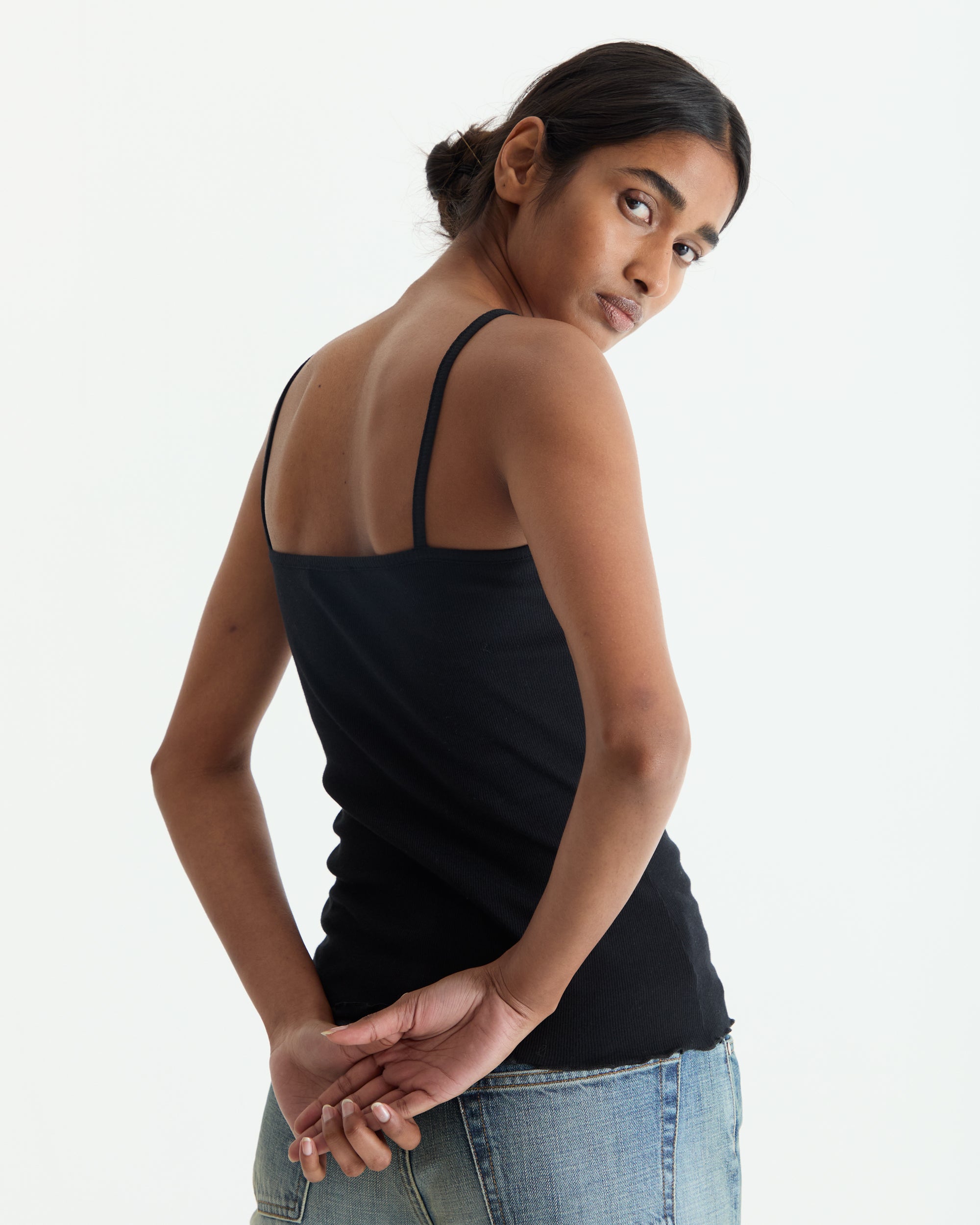 Black Spaghetti Tank Top